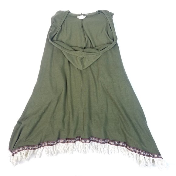 Altar’d State Green Fringed Hoodie - Picture 3 of 6